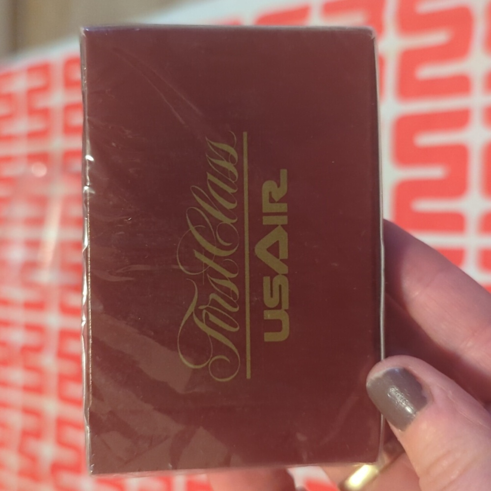 Vintage first class US AIR  playing cards sealed unopened!